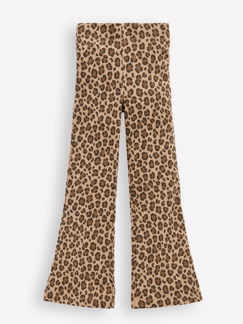 Mini Boden Ribbed Flared Cheetah Print Pants Size 10-11 Yrs